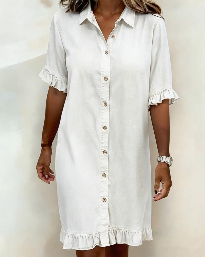 Delphine | Flattering Denim Shirt Dress
