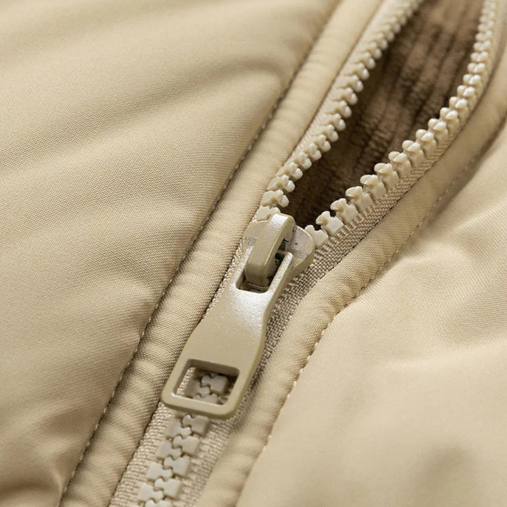 Nathom | Men’s Fleece-Lined Winter Jacket with Removable Hood