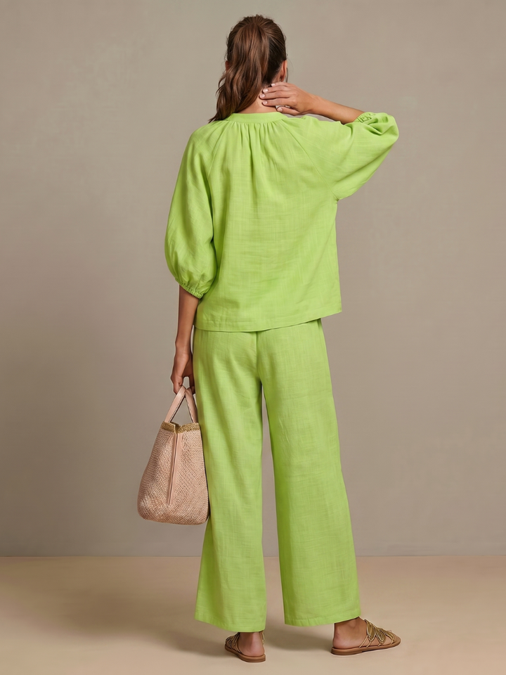 Natalia | Elegant Wide-Leg Two-Piece Set