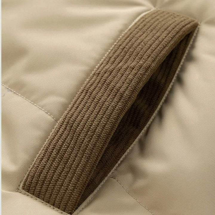 Nathom | Men’s Fleece-Lined Winter Jacket with Removable Hood