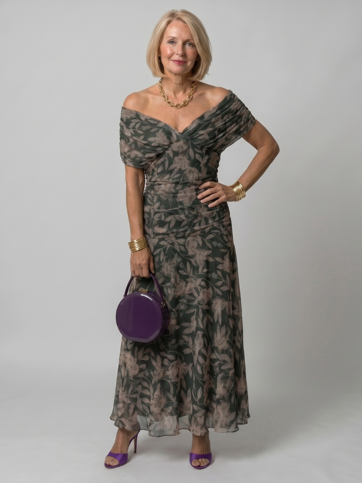 Seraphine | Elegant Off-Shoulder Midi Dress
