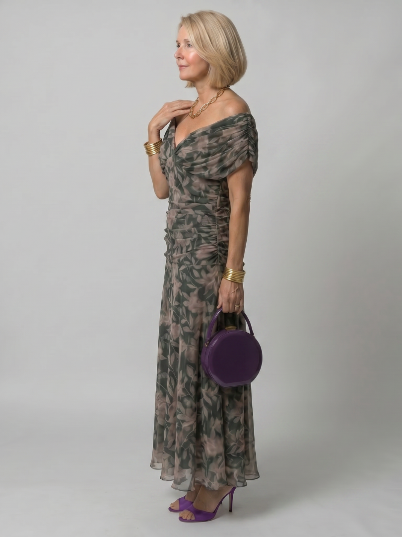 Seraphine | Elegant Off-Shoulder Midi Dress