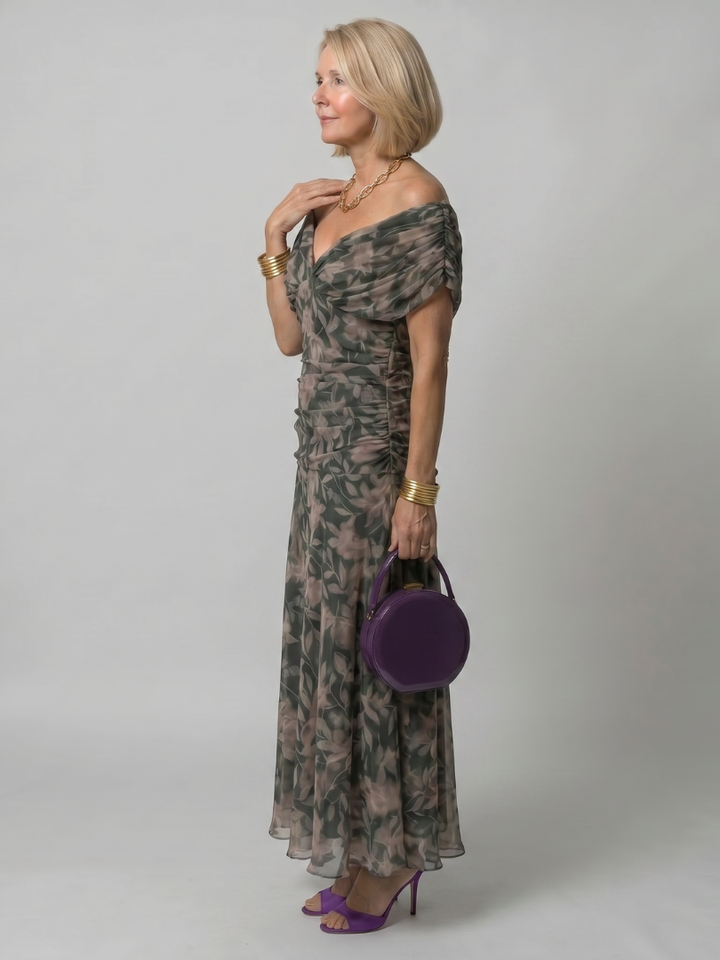 Seraphine | Elegant Off-Shoulder Midi Dress