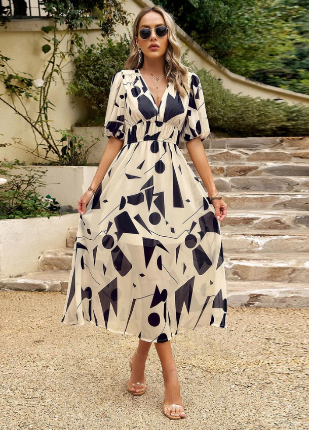 Estelle | Flattering Floral Midi Dress