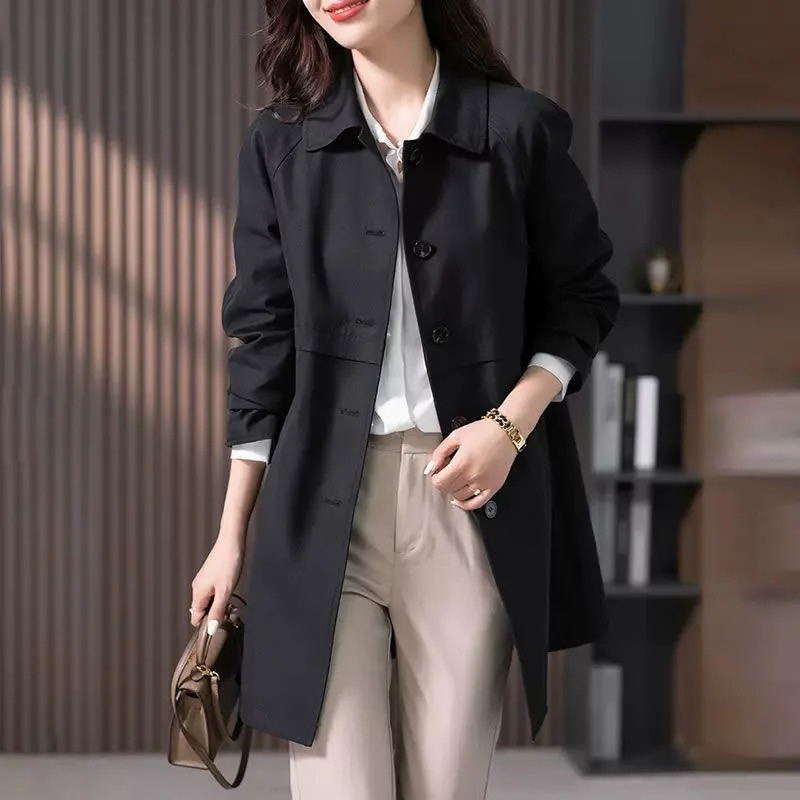 Belle | Stylish Single Button Short Trench Coat for Women