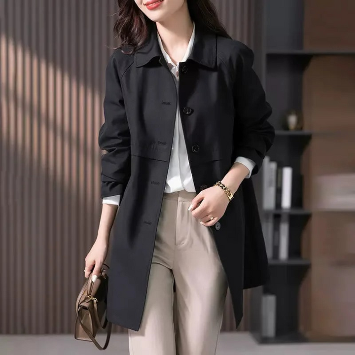 Belle | Stylish Single Button Short Trench Coat for Women