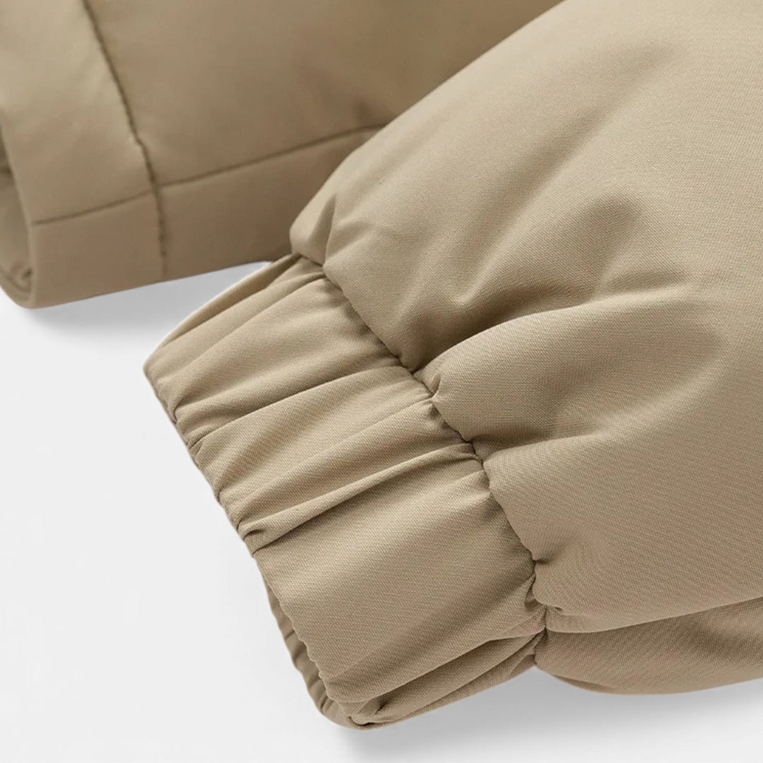 Nathom | Men’s Fleece-Lined Winter Jacket with Removable Hood