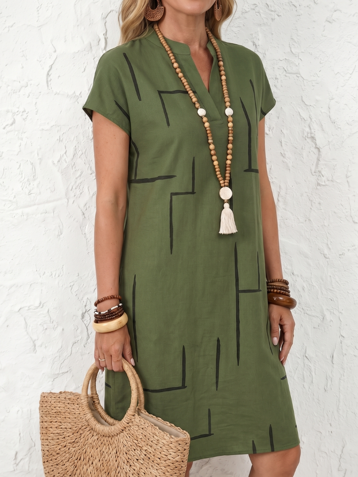 Baile | Abstract Print Midi Dress