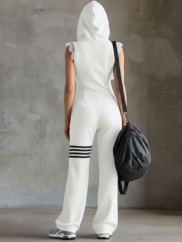 Clara | Relaxed Retro Utility Jumpsuit with Hood