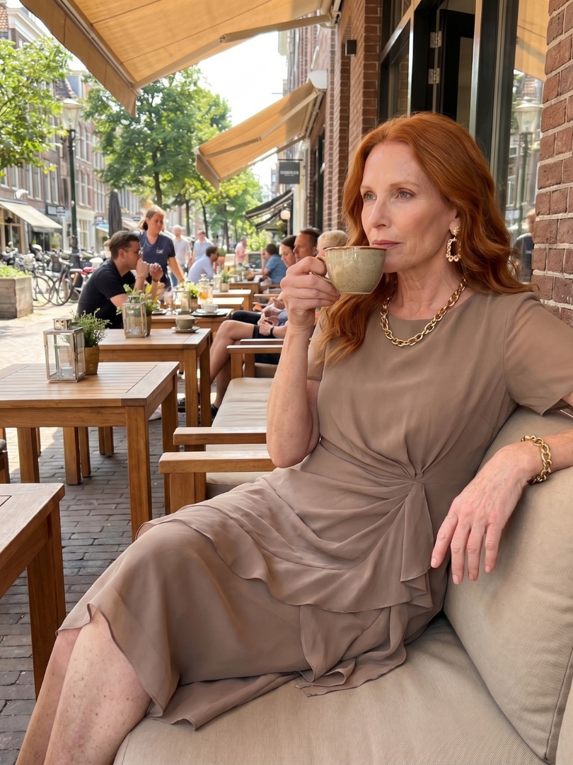 Eira | Elegant Twist Waist Midi Dress