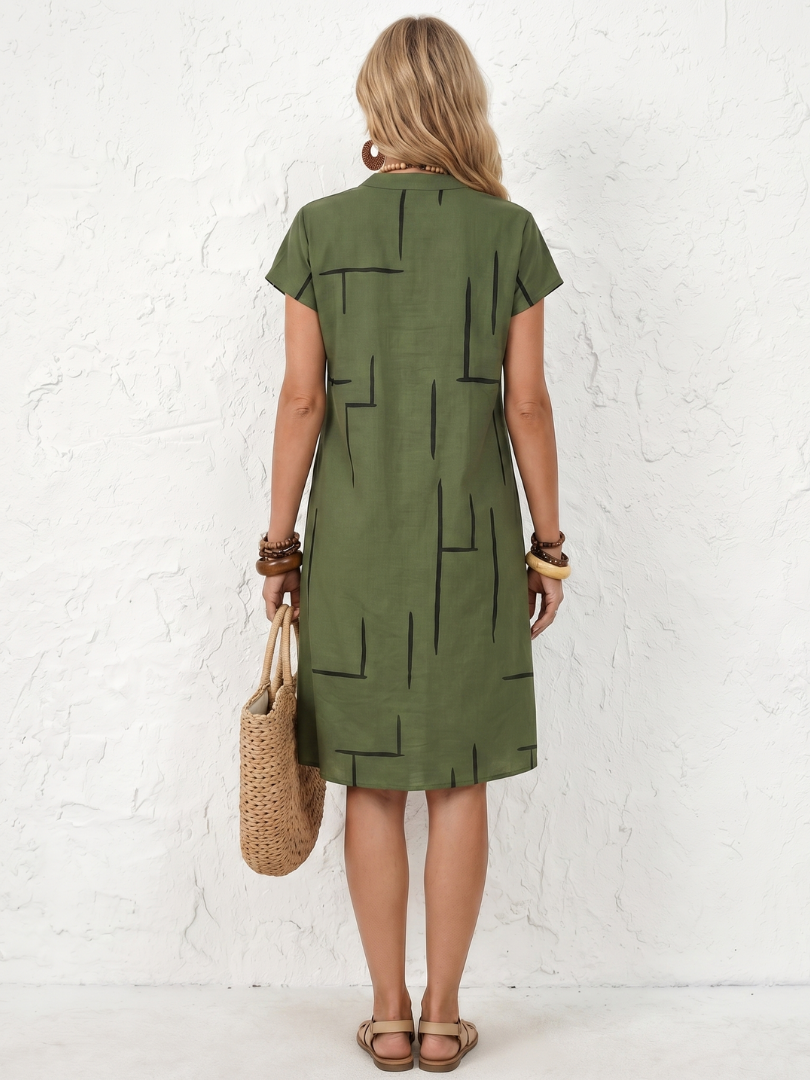 Baile | Abstract Print Midi Dress