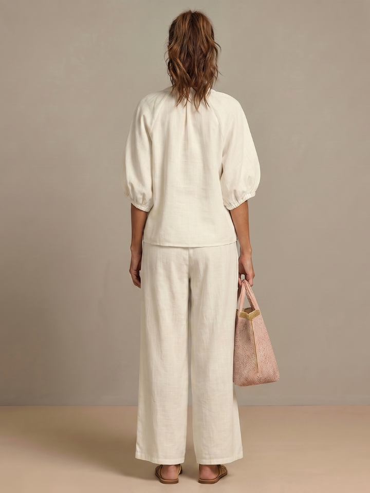 Natalia | Elegant Wide-Leg Two-Piece Set