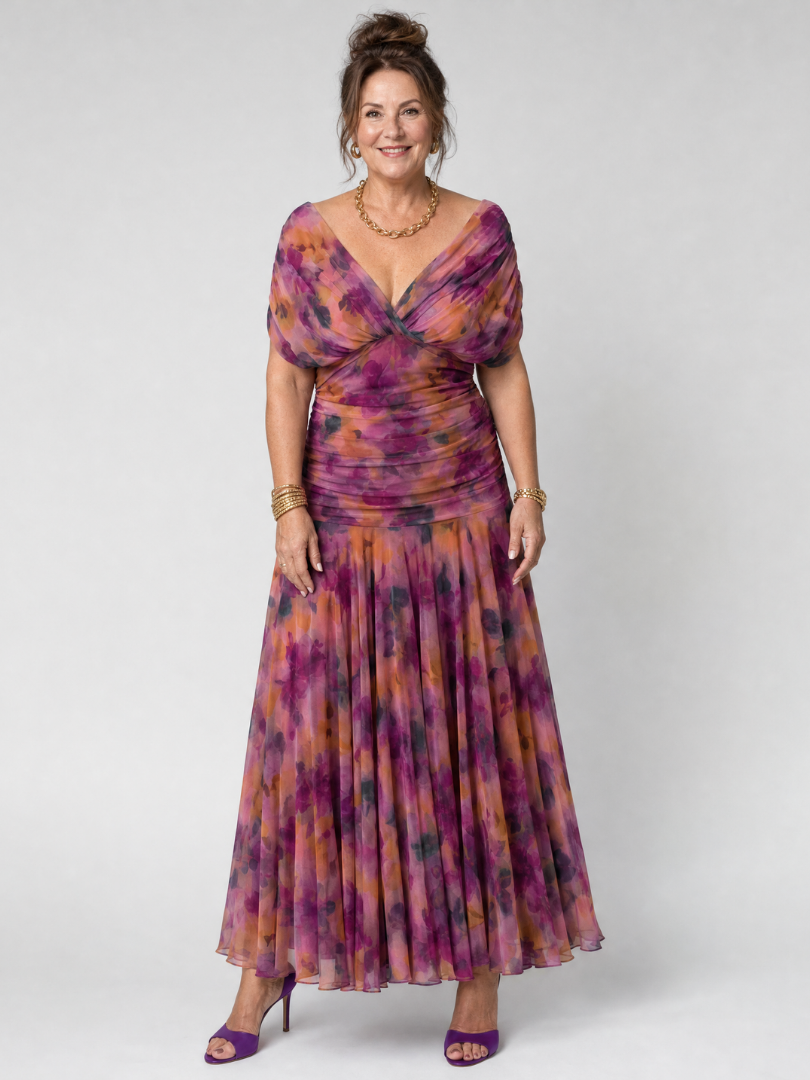 Seraphine | Elegant Off-Shoulder Midi Dress