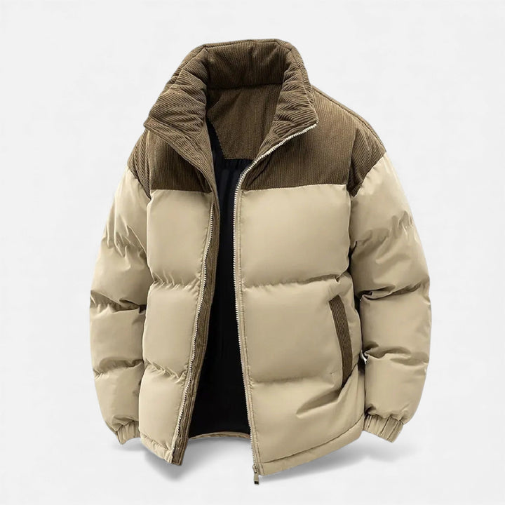 Nathom | Men’s Fleece-Lined Winter Jacket with Removable Hood