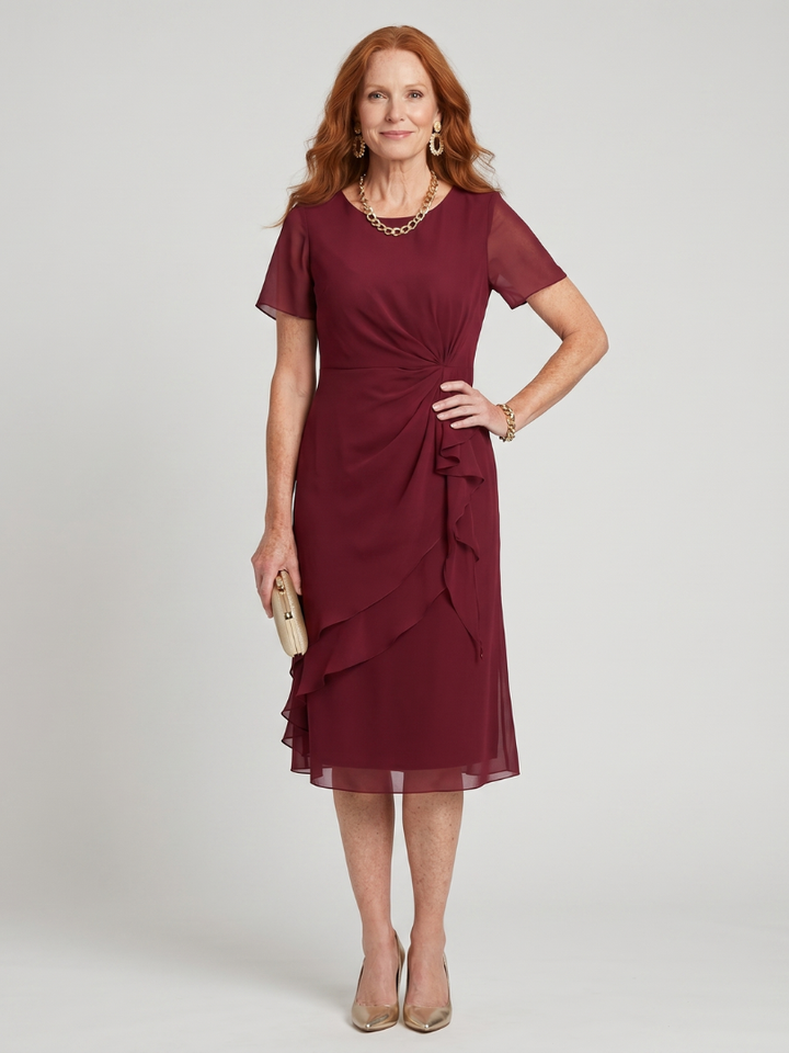 Eira | Elegant Twist Waist Midi Dress
