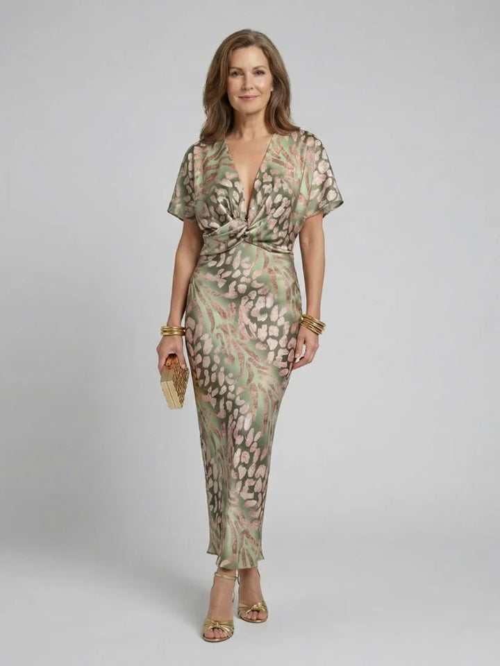 Nice | Elegant Twist-Waist Midi Dress