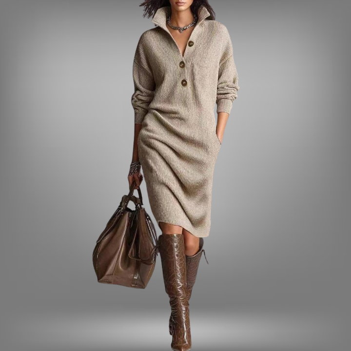 Pheobe | Elegant Knit Midi Dress