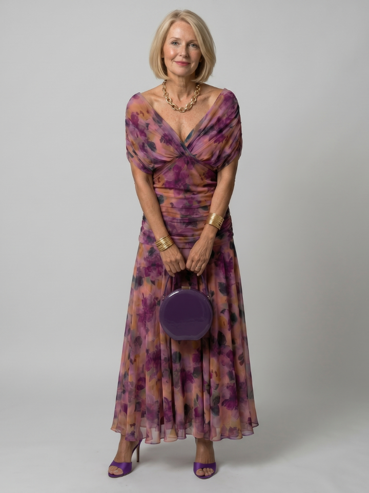 Seraphine | Elegant Off-Shoulder Midi Dress