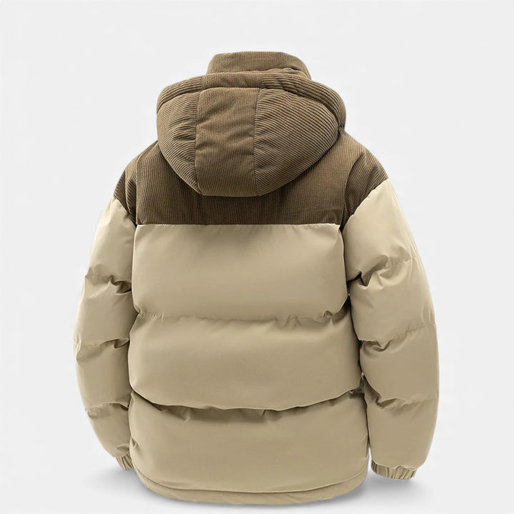 Nathom | Men’s Fleece-Lined Winter Jacket with Removable Hood