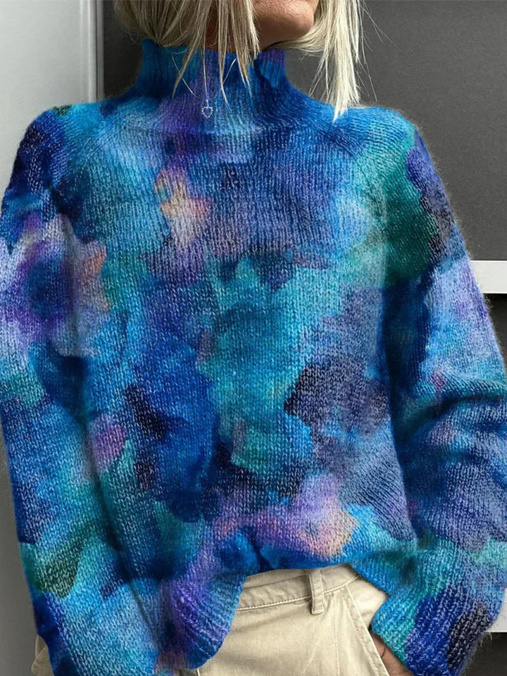 Rosalie | Nature Print Roll Neck Jumper