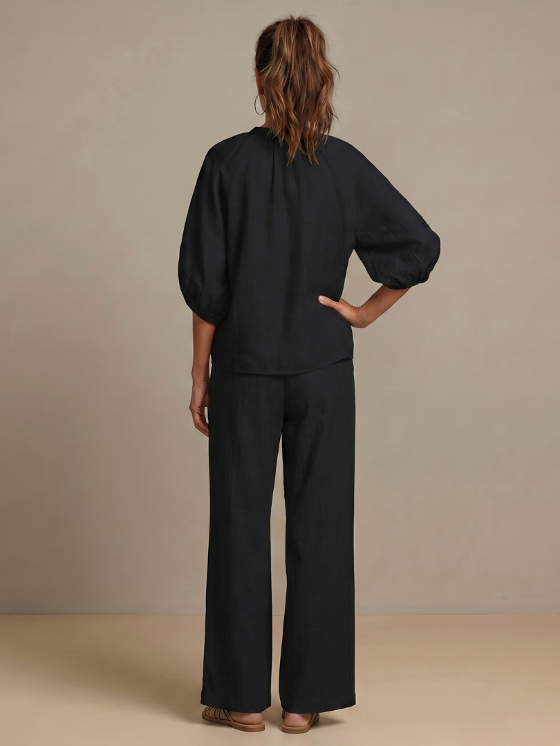 Natalia | Elegant Wide-Leg Two-Piece Set