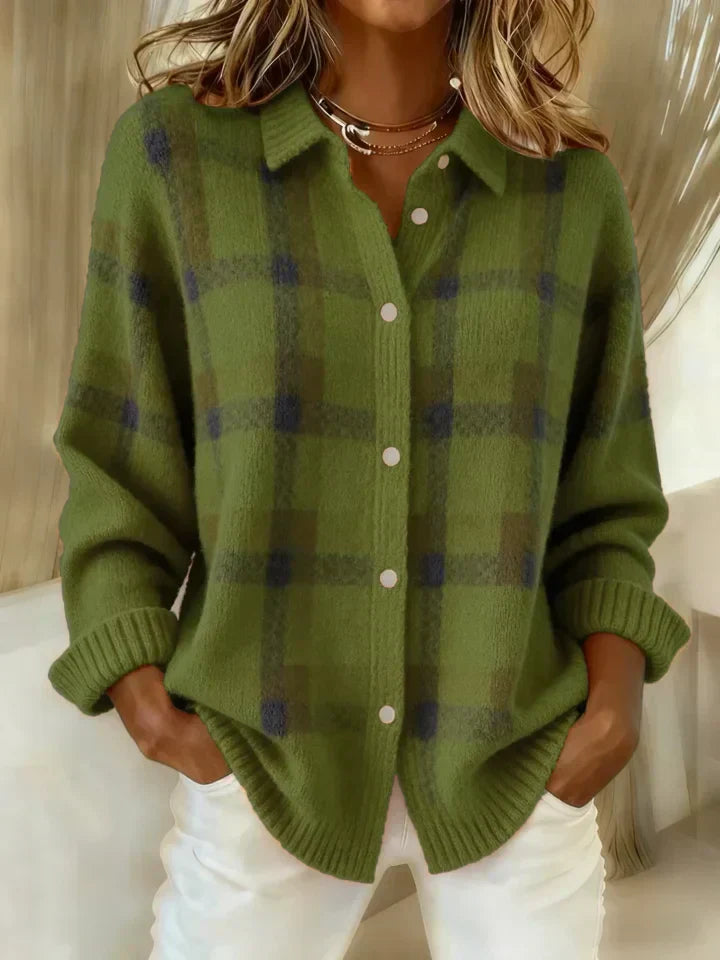 Serena | Soft Check Button Front Shirt