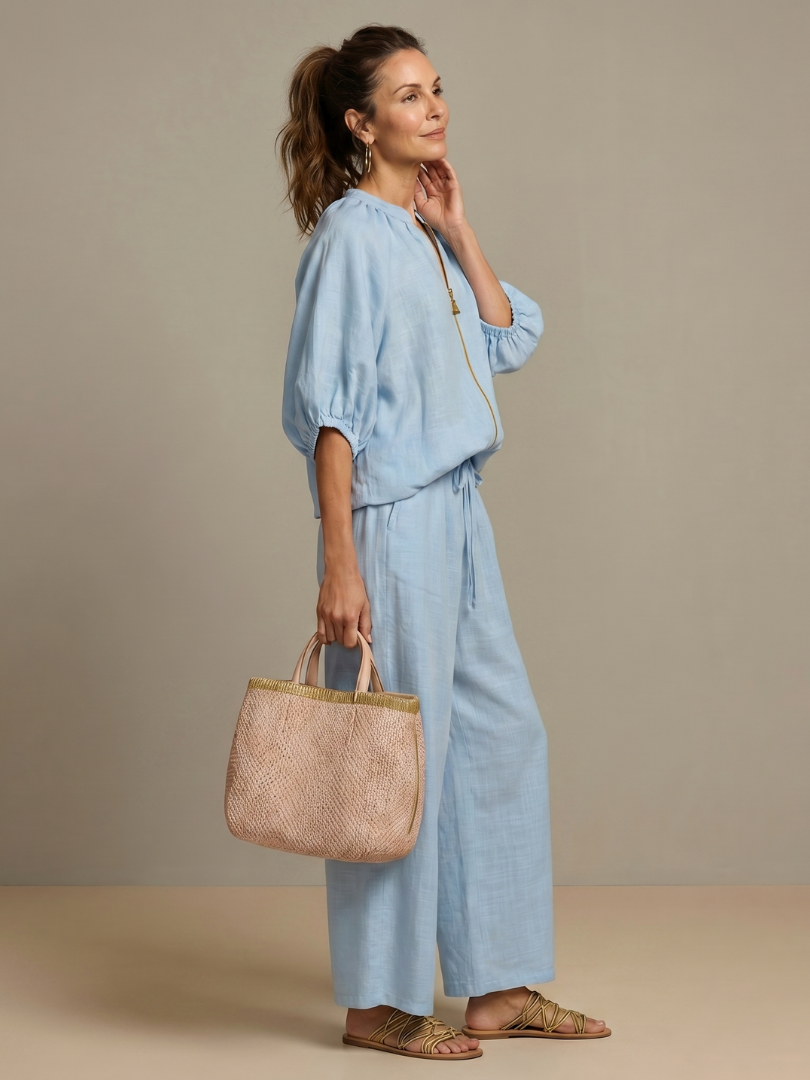 Natalia | Elegant Wide-Leg Two-Piece Set