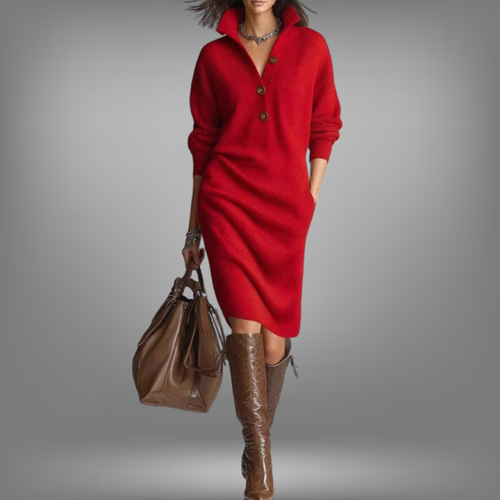 Pheobe | Elegant Knit Midi Dress