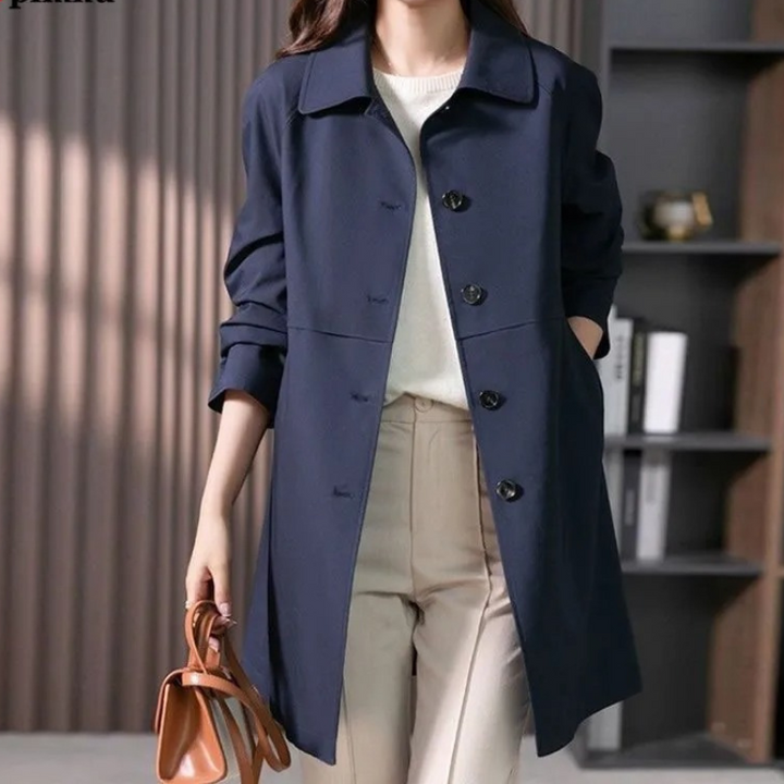 Belle | Stylish Single Button Short Trench Coat for Women