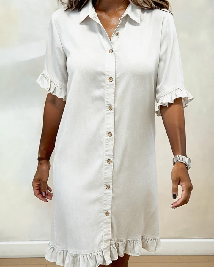 Delphine | Flattering Denim Shirt Dress