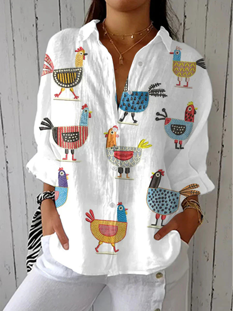 Rosalie | Floral Meadow V-Neck Blouse