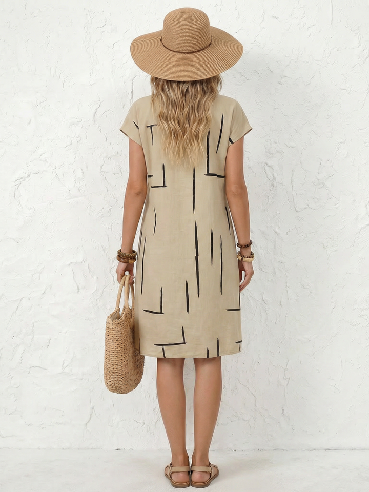 Baile | Abstract Print Midi Dress