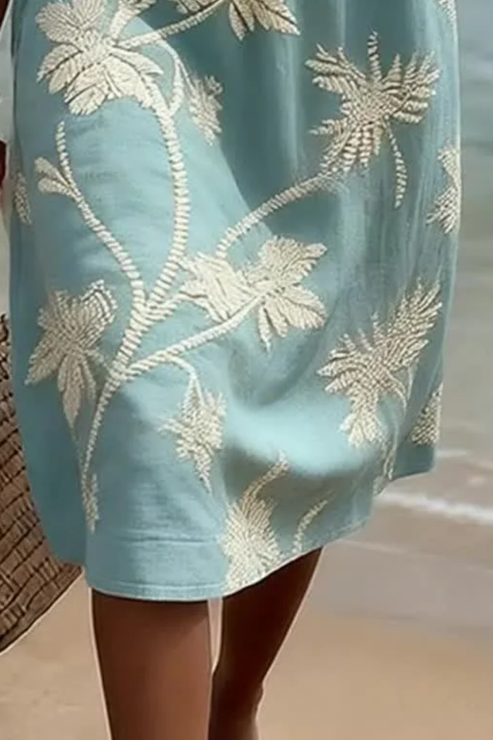 Seraphine | Embroidered Garden Midi Dress