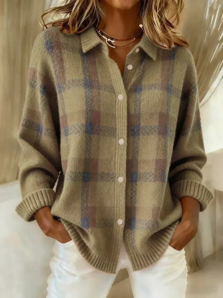 Serena | Soft Check Button Front Shirt