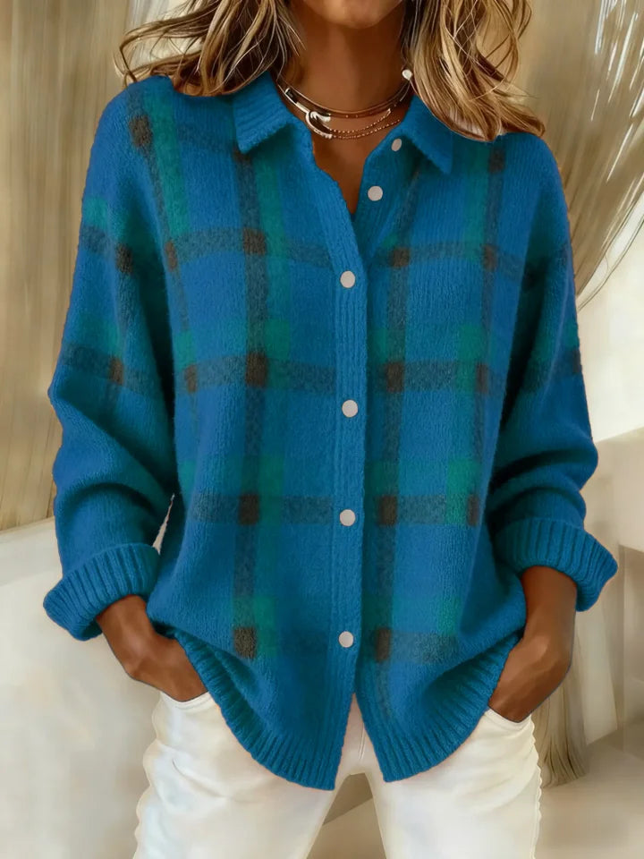 Serena | Soft Check Button Front Shirt