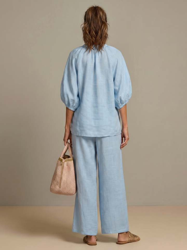 Natalia | Elegant Wide-Leg Two-Piece Set