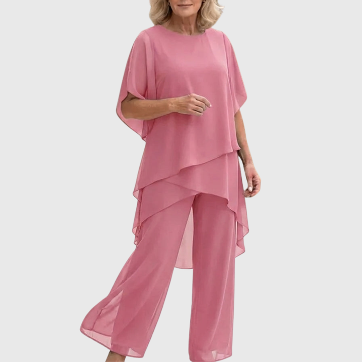 Linda | Elegant Two-Piece Suit with Flowy Trousers