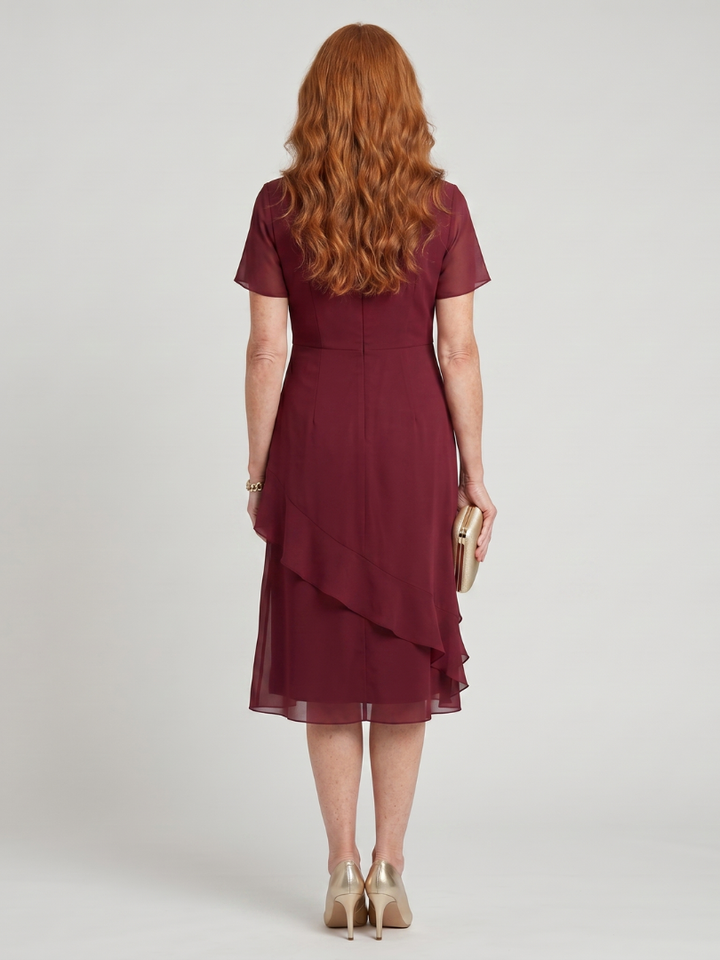 Eira | Elegant Twist Waist Midi Dress