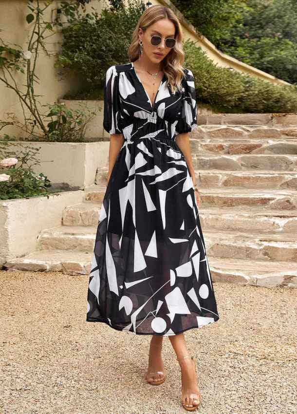 Estelle | Flattering Floral Midi Dress