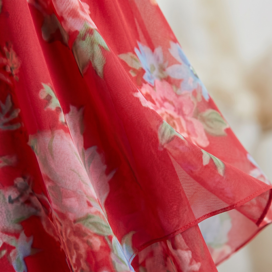 Jara | Elegant Colourful V-Neck Dress