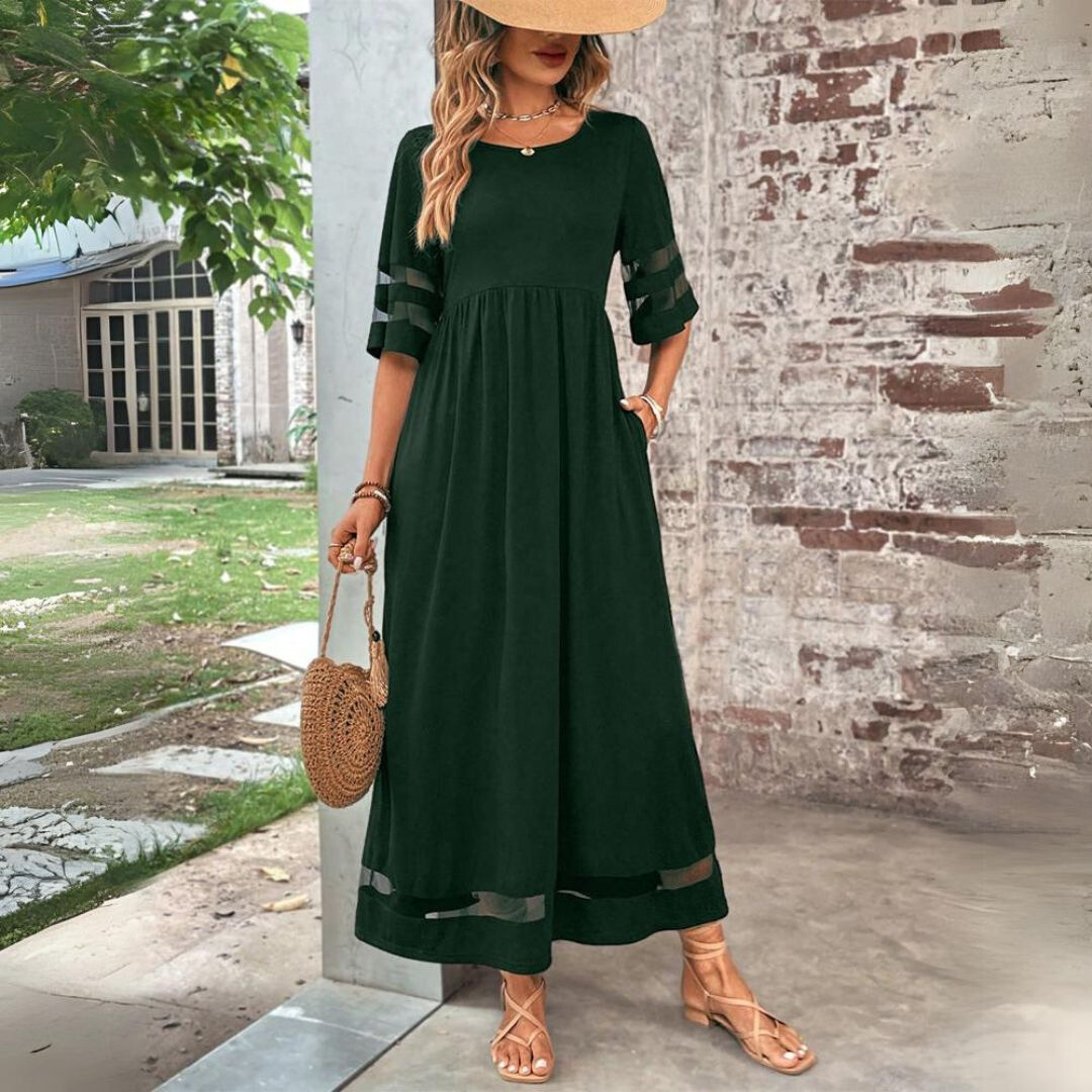 Celestine | Elegant Draped Midi Dress