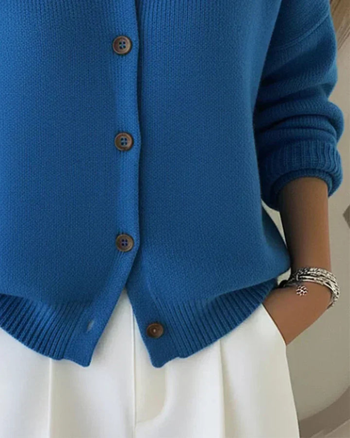 Cecilia | Elegant Button Collar Cardigan
