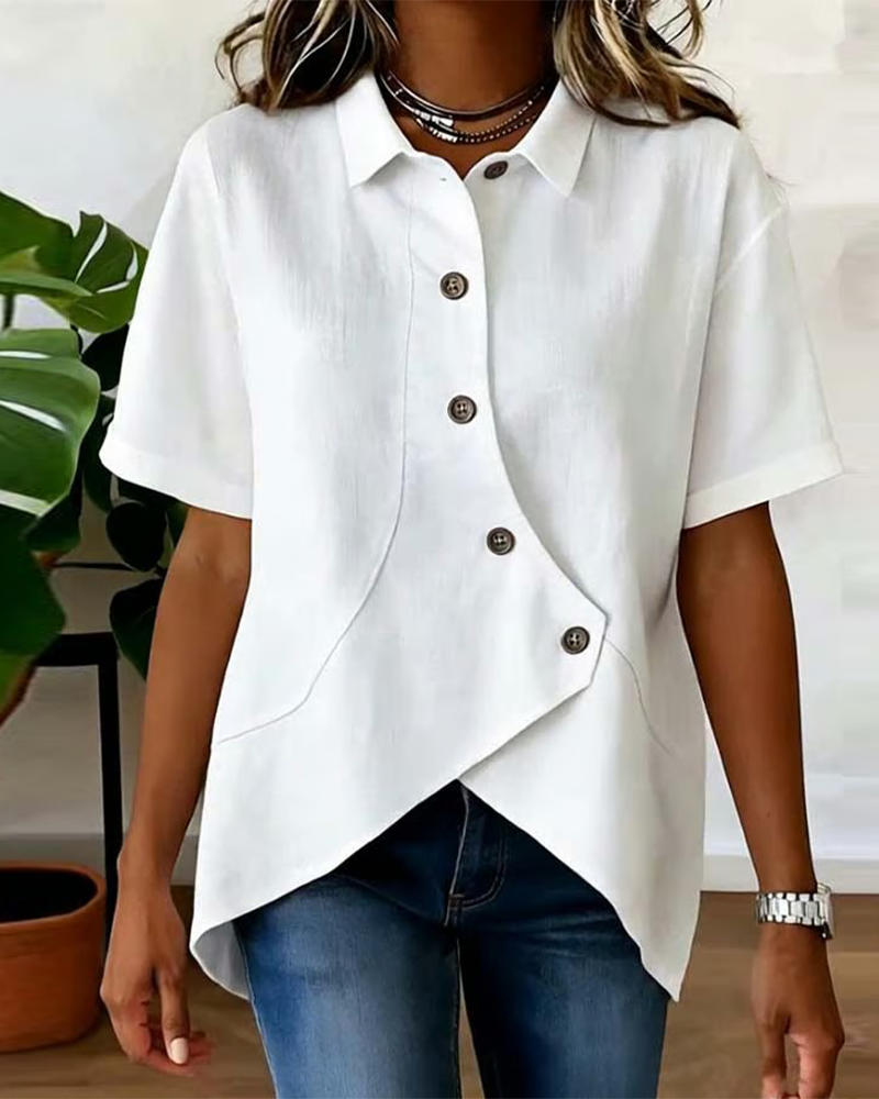 Juliette | Elegant Linen-Blend Blouse