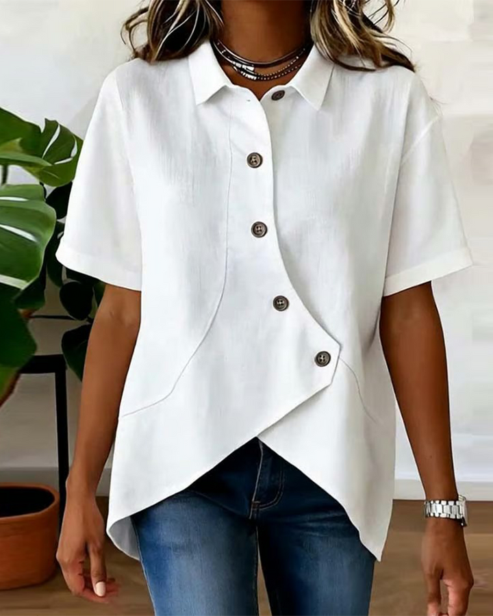 Juliette | Elegant Linen-Blend Blouse