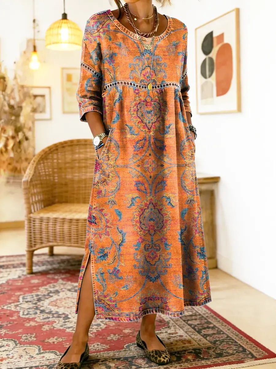 Eugenia | Elegant Printed Midi Dress