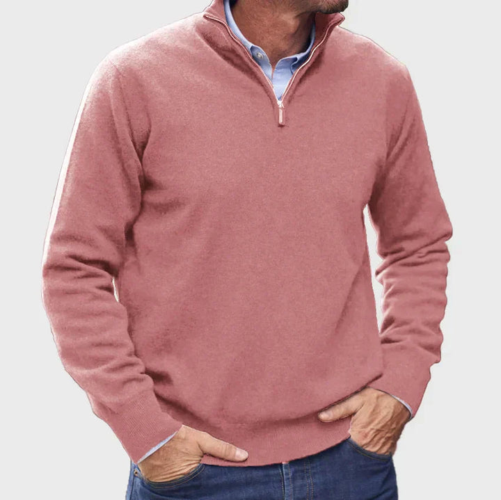 Mitchel - Long Sleeve Zip-Up Sweater