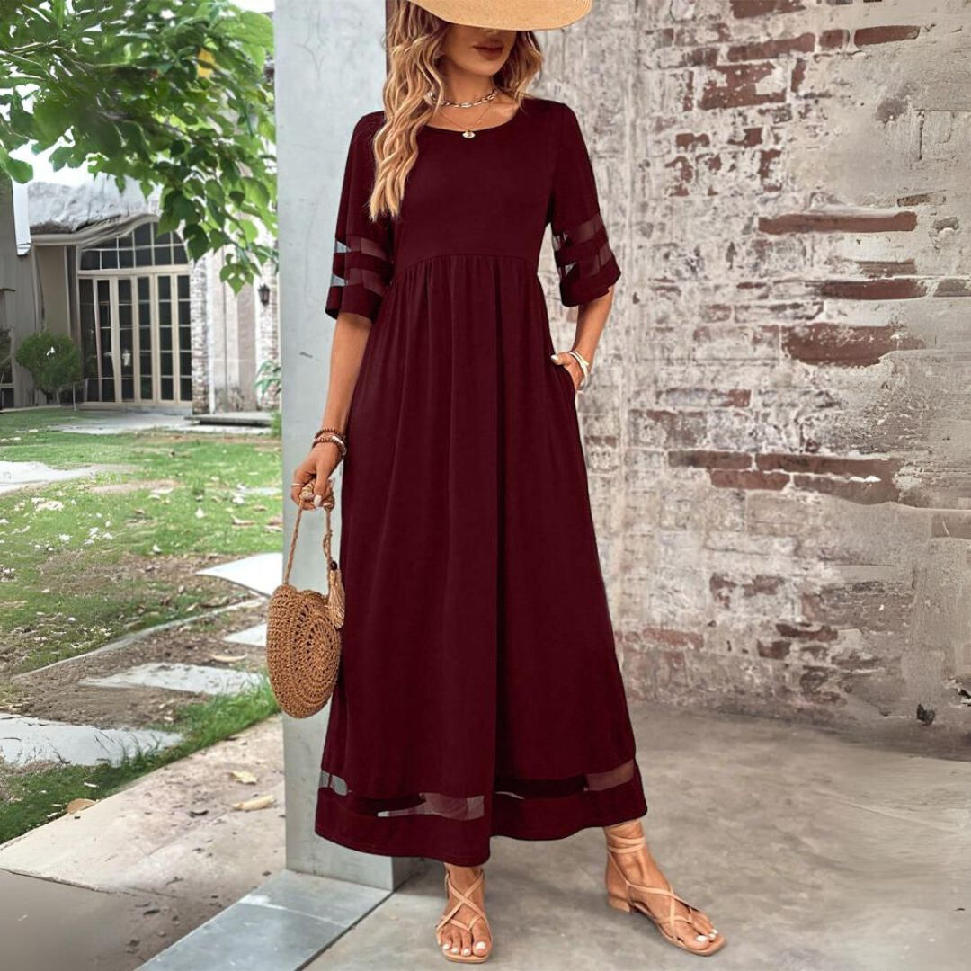 Celestine | Elegant Draped Midi Dress