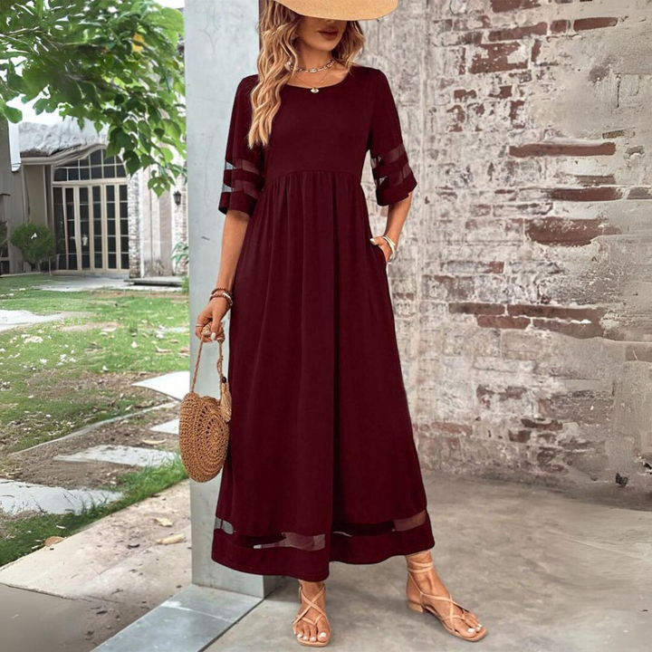 Celestine | Elegant Draped Midi Dress