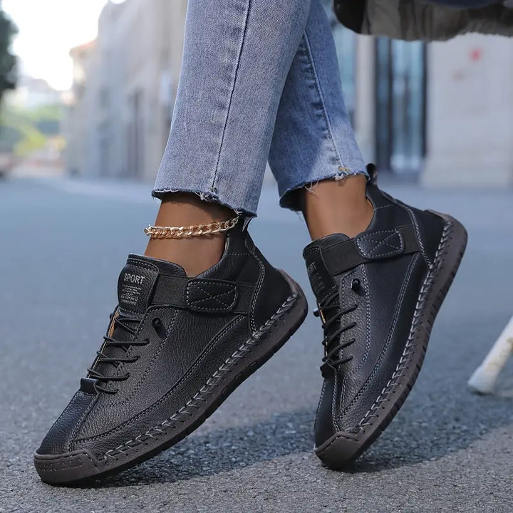 Gwyneth - Orthopaedic Comfort Leather Trainers