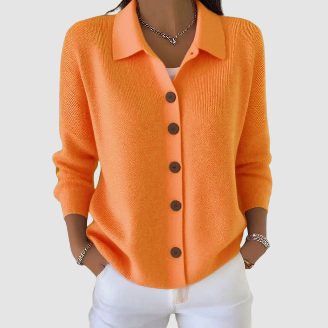 Evelyn | Elegant Button-Up Knit Cardigan